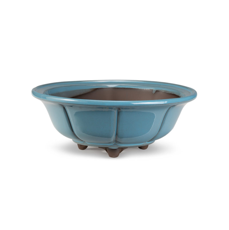Vaso per bonsai rettangolare in gres smaltato verde 13x10x3,5 cm - YP20