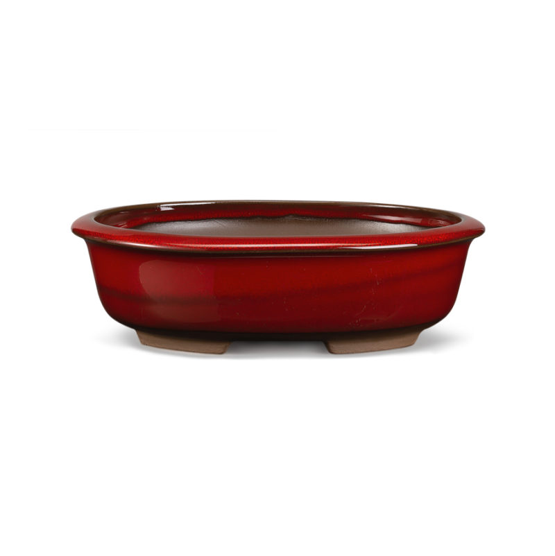 Vaso per bonsai ovale in gres 43x33,5x14,5 cm - YH069a